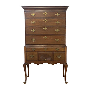 Antique Queen Anne Walnut Highboy circa 1765 made in the United States (18th century American furniture for sale).