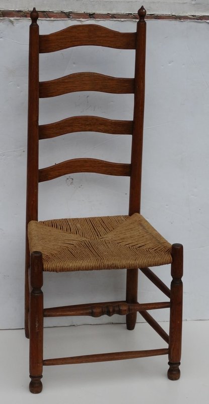 Antique American Slat Back Side Chair circa 1700s (18th Century).