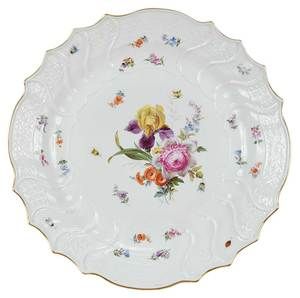 Antique Meissen Porcelain Charger made in Germany in the early 20th Century using an 18th Century Style design.