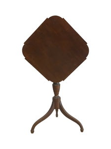 Antique Federal Mahogany Tilt Top Candlestand Table circa 1800s (19th Century).