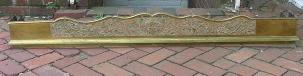Antique George III Style Brass Fireplace Fender circa 1800s (late 19th century).
