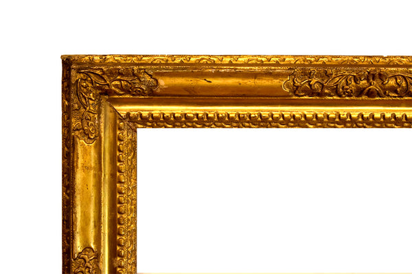 20x24 inch Antique English Gold Lely Picture Frame for canvas art, circa 1700s (18th century).