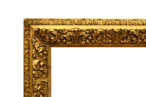18x28 Inch Antique Gold Barbizon Picture Frame For Canvas Art circa 1890 (19th Century American painting frame for sale).