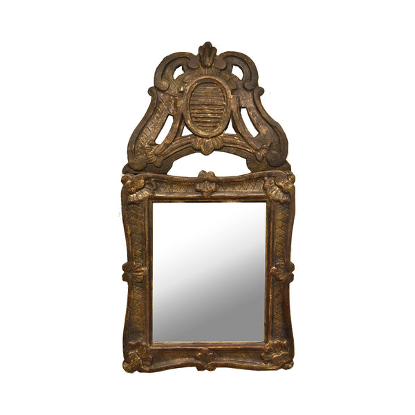 Antique French Louis XVI Gold Framed Mirror Circa 1760 (late 18th century).