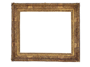 24x29 inch Antique American Gold Picture Frame For Canvas Art circa 1800s (19th Century).