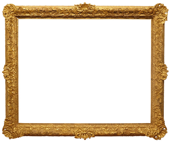 28x35 Inch Italian Gold Baroque Picture Frame for canvas art circa 1700s (18th Century).