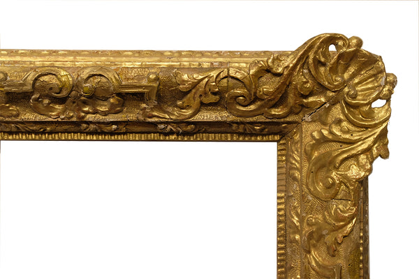 28x35 Inch Italian Gold Baroque Picture Frame for canvas art circa 1700s (18th Century).
