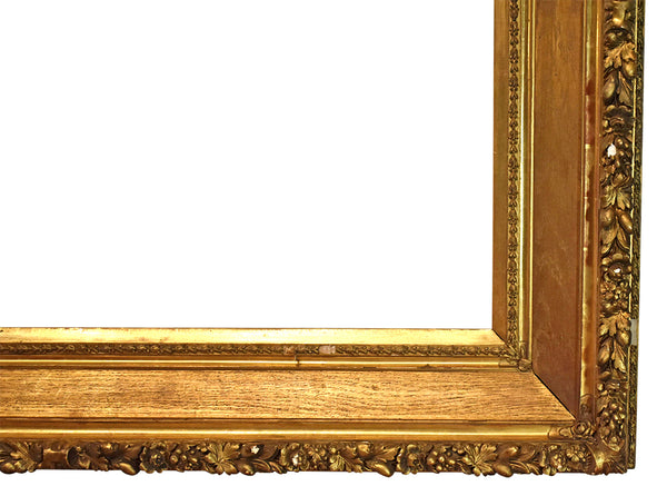 American 31x43 inch Antique Gold Picture Frame for canvas art circa 1800s (19th century).