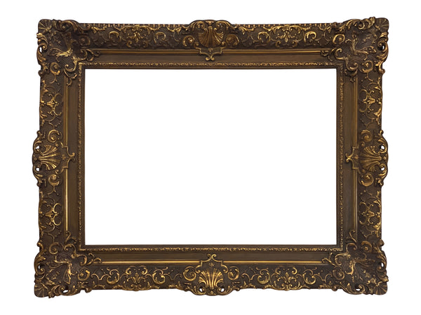 24x34 Inch Antique Gold Louis XV Picture Frame for canvas art, circa 1900 (20th Century).