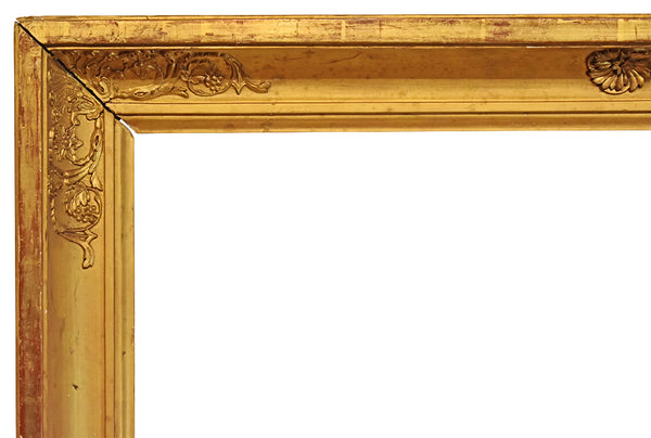 French 18x24 Inch Antique Gold Empire Picture Frame for canvas art circa 1810 (19th Century).