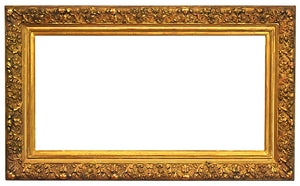 American 19x37 inch Antique Gold Barbizon Picture Frame circa 1890 (19th Century).