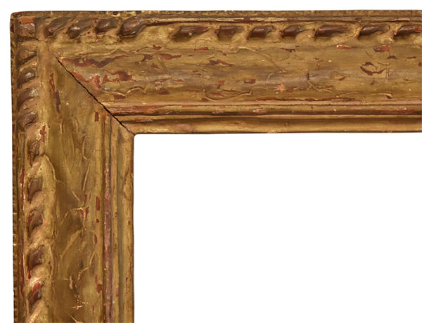 25x30 Inch Antique American Gold Arts And Crafts Picture Frame circa 1920 (20th Century).