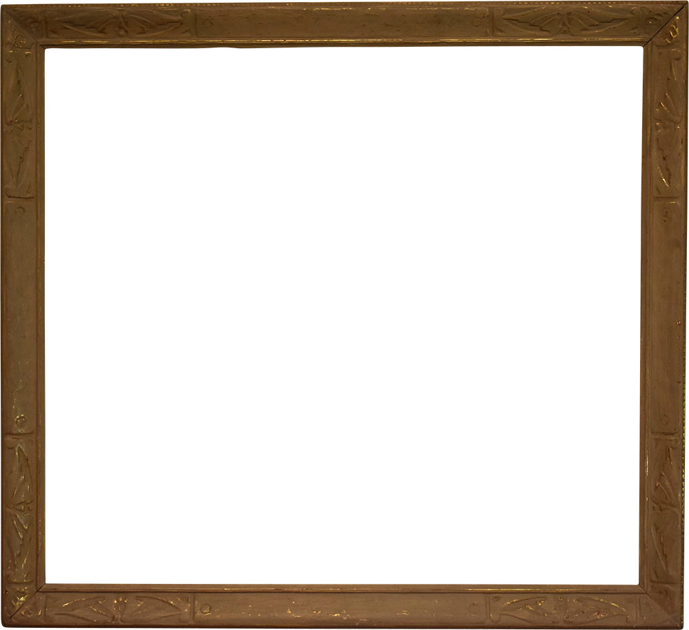 36x40 Inch Antique American Gold Arts And Crafts Picture Frame for canvas art circa 1920 (20th Century).