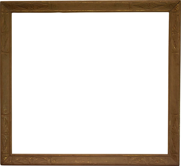 36x40 Inch Antique American Gold Arts And Crafts Picture Frame for canvas art circa 1920 (20th Century).