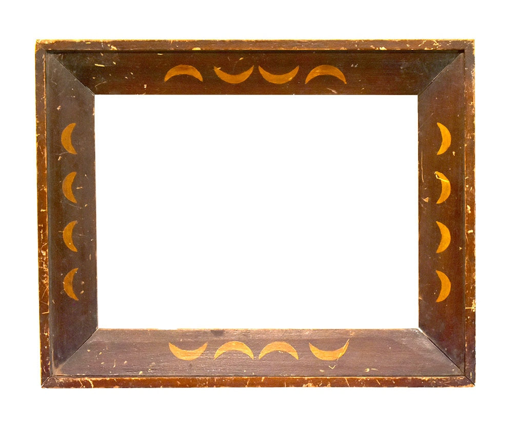 12x16 inch Antique Folk Art Picture Frame for canvas art circa 1820 (early 19th Century American).