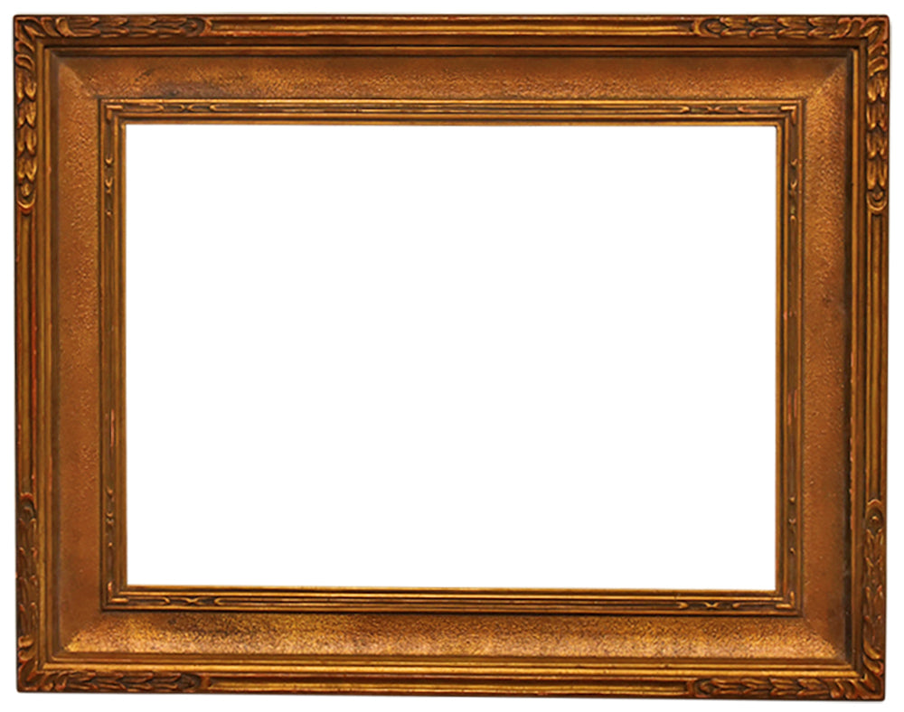 12x18 Inch Antique American Gold Arts and Crafts Picture Frame circa 1920