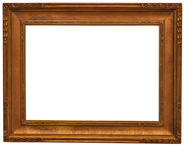 12x18 Inch Antique American Gold Arts and Crafts Picture Frame circa 1920