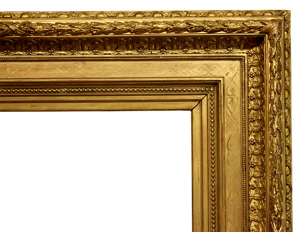 12x17 Inch Antique English Gold Picture Frame for canvas art circa 1865 (19th Century).