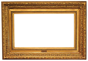 French 21x37 inch Antique Gold Picture Frame for canvas art circa 1870.