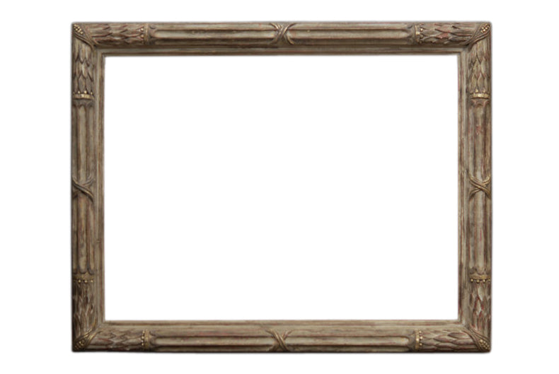 28x37 Inch Antique Brown Arts and Crafts Picture Frame for canvas art circa 1910 (20th Century American).