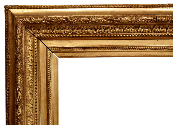 18x21 Inch Antique French Gold Picture Frame for canvas art circa 1880 (19th Century American painting frame for sale).