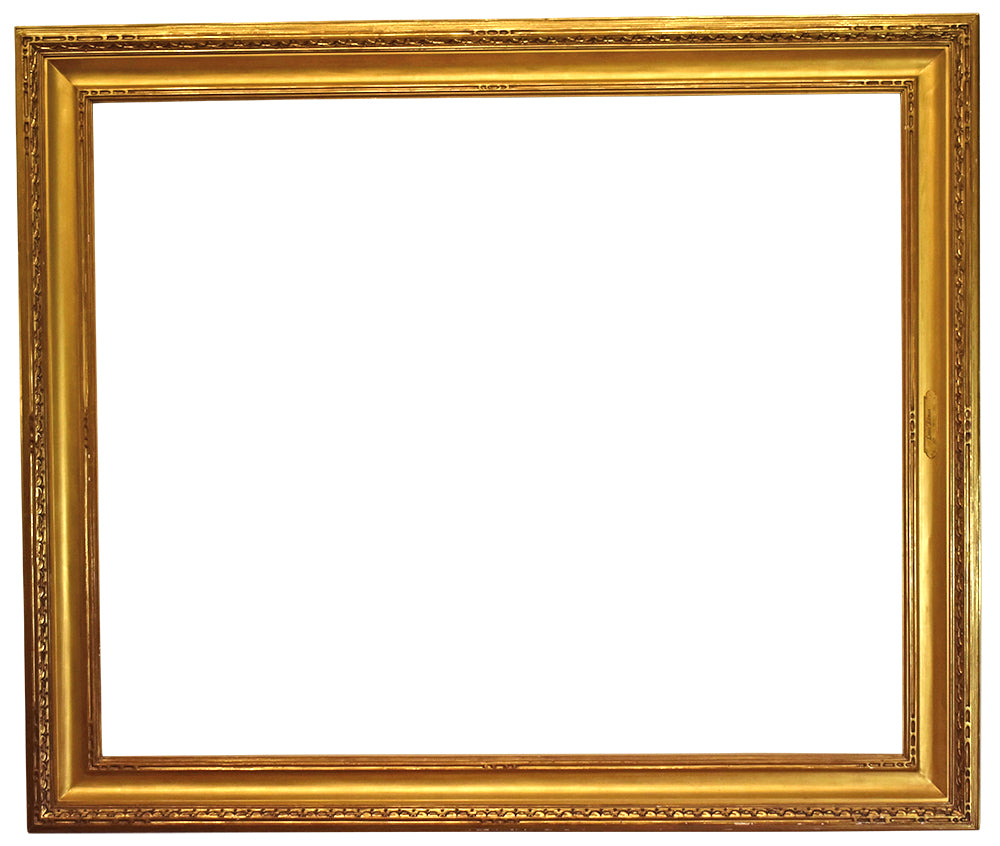 40x49 Inch American Gold Arts and Crafts Style Picture Frame for canvas art circa 1900s (20th Century).