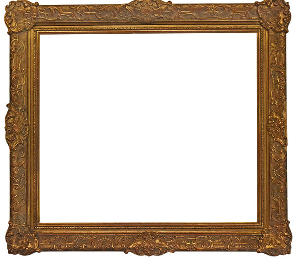 19x21 Inch Gold Shabby Chic Picture Frame for canvas art, circa 1980.