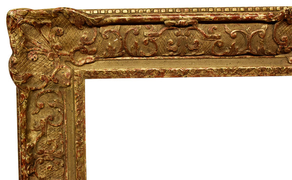 26x32 Inch Antique Gold Louis XV Style Picture Frame for canvas art, circa 1910 (20th Century American painting frame for sale).