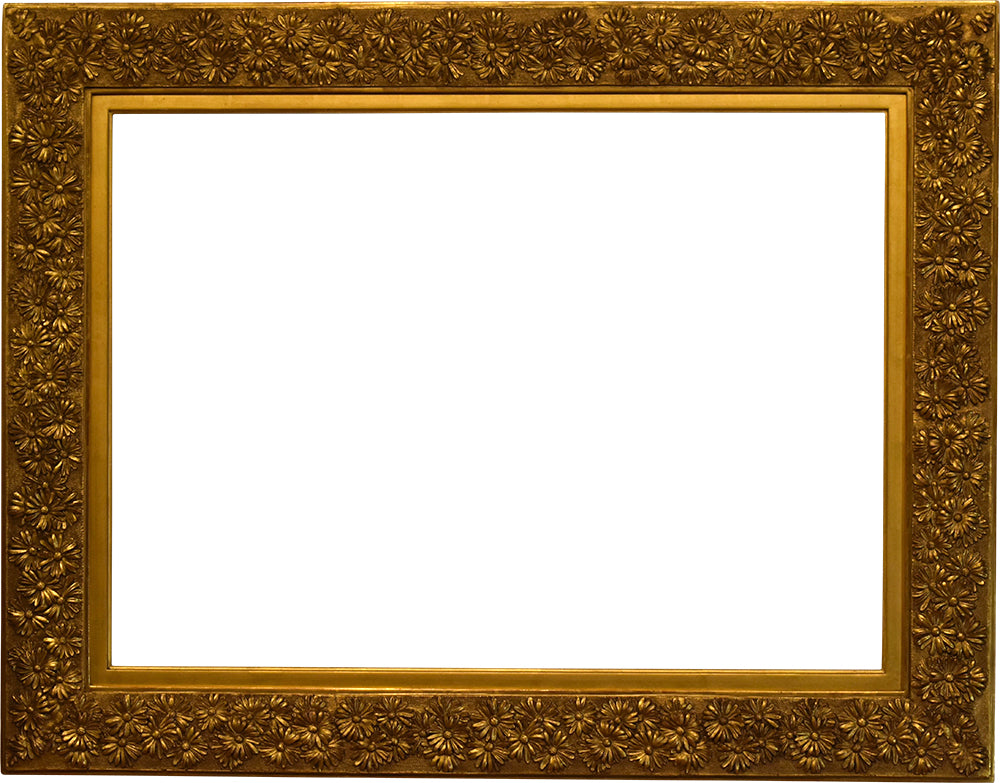 20x28 inch Vintage American Ornate Gold Picture Frame For Canvas Art circa 1900s (20th Century).