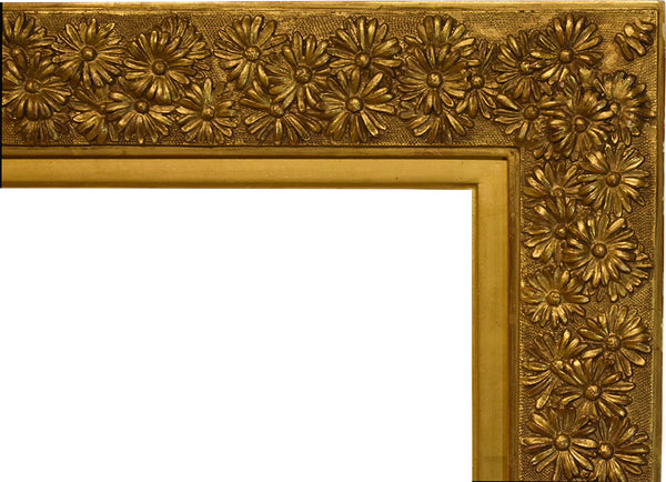 20x28 inch Vintage American Ornate Gold Picture Frame For Canvas Art circa 1900s (20th Century).