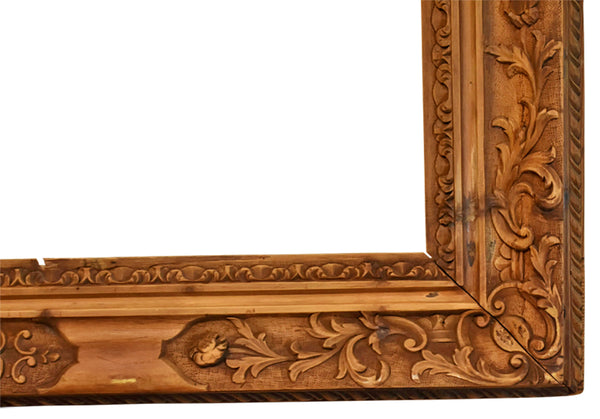 33x62 Inch Antique French Regence Carved Picture Frame for canvas art, circa 1700s (18th century).