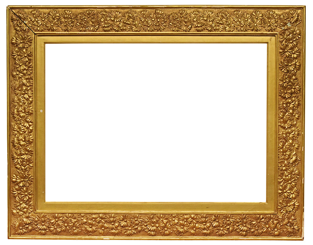 20x28 Inch Vintage American Ornate Gold Picture Frame for canvas art circa 1900s (20th century).