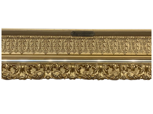 11x22 inch Antique Gold Beaux Arts Picture Frame for canvas art circa 1890 (19th century American).