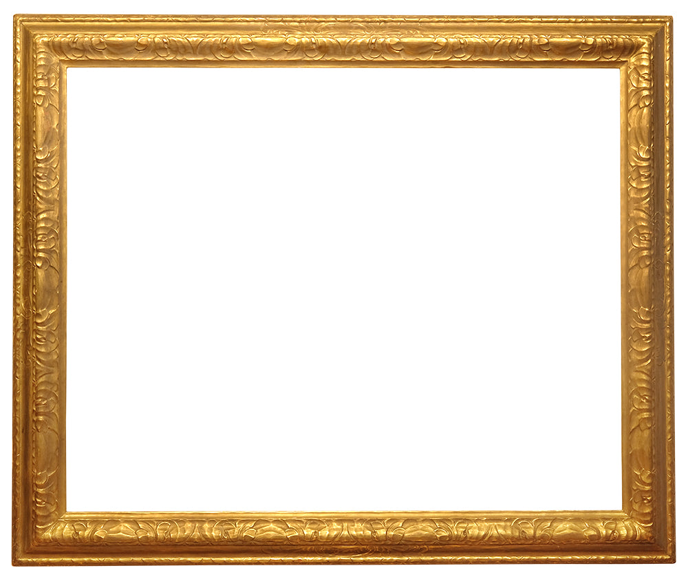 36x45 Inch Vintage Gold Thulin Arts and Crafts Picture Frame for canvas art circa 1944 (20th Century American painting frame for sale).