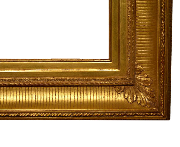 15x30 Inch Vintage Gold Hudson River Picture Frame for canvas art circa 1900s (20th Century American painting frame for sale).