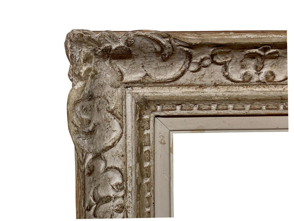 15x18 Inch Vintage White Shabby Chic Picture Frame for canvas art circa 1900s (20th Century).