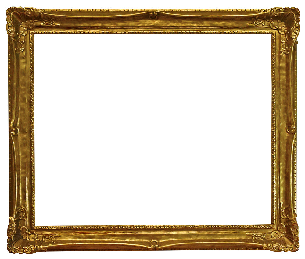 32x42 Inch Antique American Gold Arts and Crafts Picture Frame for canvas art circa 1920 (20th Century).