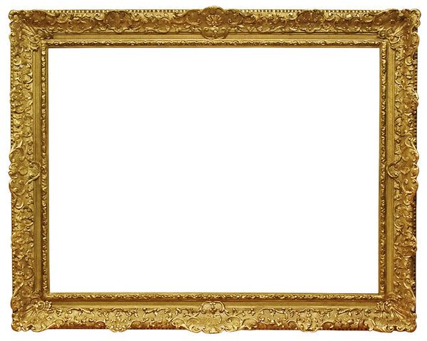 French 34x46 inch Antique Regence Gold Picture Frame for canvas art circa 1700s (18th century).
