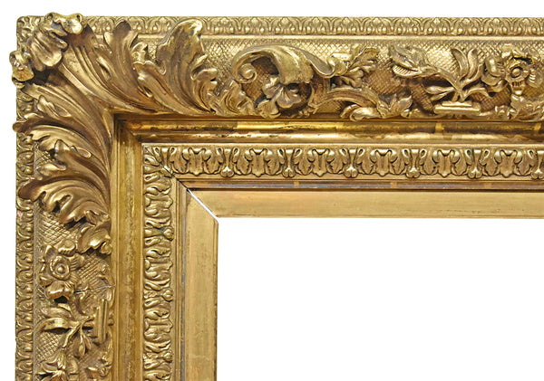 American 21x31 inch Antique Barbizon Gold Picture Frame, circa 1880 (19th century).