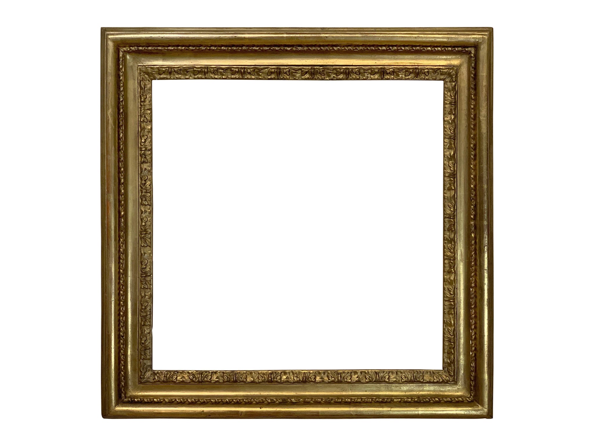 26x26 inch Antique Square Gold Picture Frame For Canvas Art circa 1900s (20th Century).
