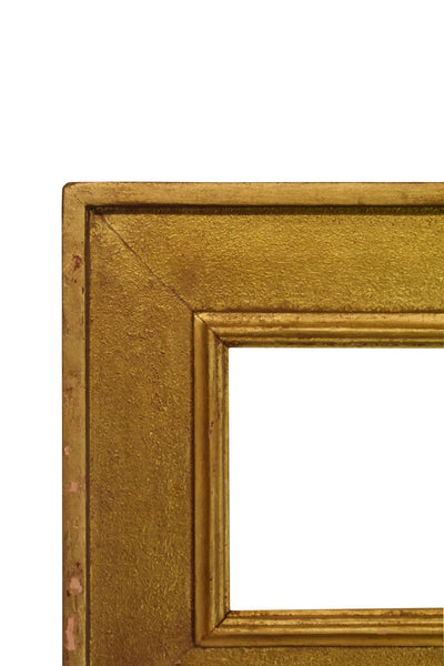 Pair of 4x11 Inch Antique American Gold Picture Frames for canvas art circa 1890 (19th Century).