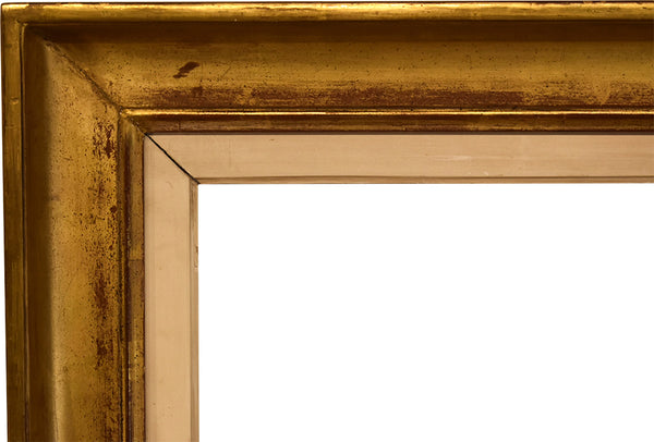 24x31 inch Antique American Gold Picture Frame For Canvas Art circa 1900s (20th Century).