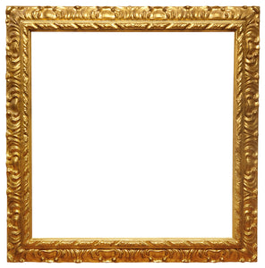 34x35 Inch Antique Venetian Square Gold Picture Frame For Canvas Art circa 1800s (19th Century).