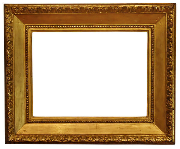 11x15 inch Antique Italian Gold Cassetta Picture Frame For Canvas Art circa 1700s (18th Century).