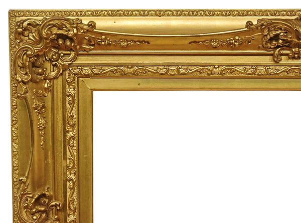 20x30 Inch Antique Gold Louis XV Picture Frame for canvas art, circa 1910 (20th Century).