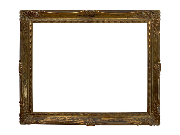 28x36 inch Antique American Gold Picture Frame For Canvas Art circa 1900s (20th Century).