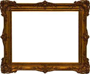20x26 Inch Antique Gold Victorian Louis XV 8 Shell Picture Frame for canvas art circa 1800s (19th century).