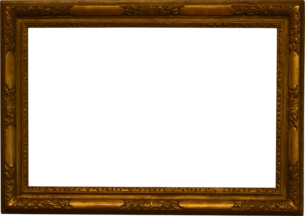22x34 Inch Antique English Gold Lely Picture Frame for canvas art circa 1700s (18th Century).