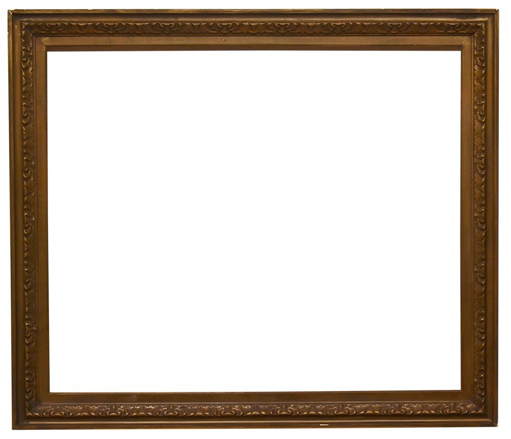 30x36 inch Vintage American Gold Picture Frame For Canvas Art circa 1900s (20th Century).