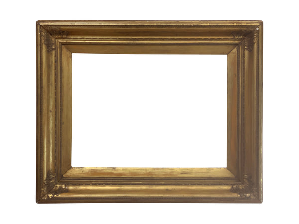 15x20 Inch Antique English Gold Scoop Picture Frame for canvas art circa 1850 (19th Century).